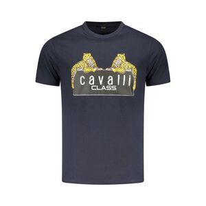 Cavalli Class Blu Cotton Men Men's T-Shirt